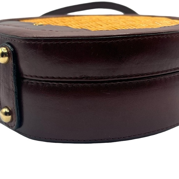 ETIENNE AIGNER ROUND WICKER LEATHER CROSSBODY BAG - Picture 10 of 16